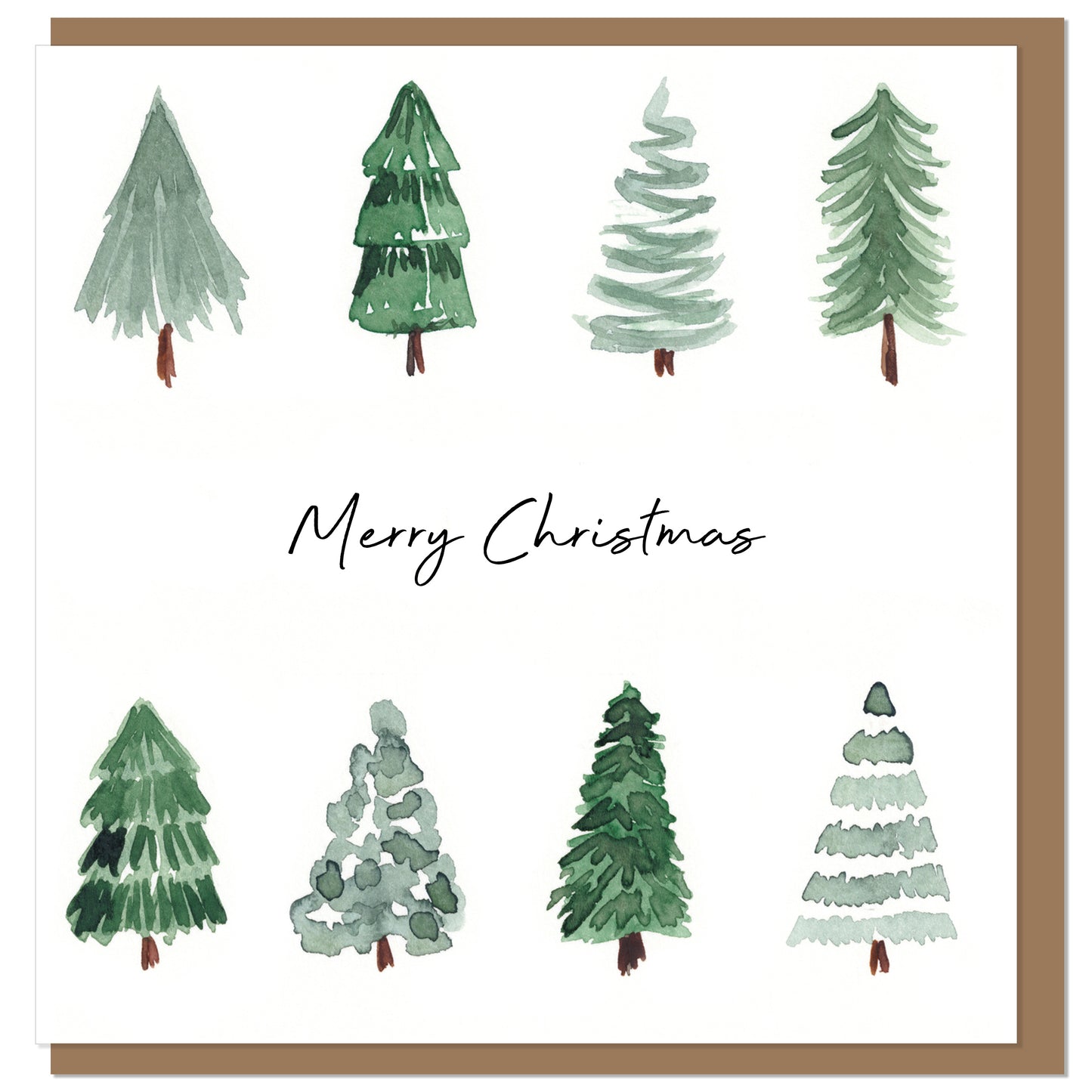 Merry Christmas Trees Card