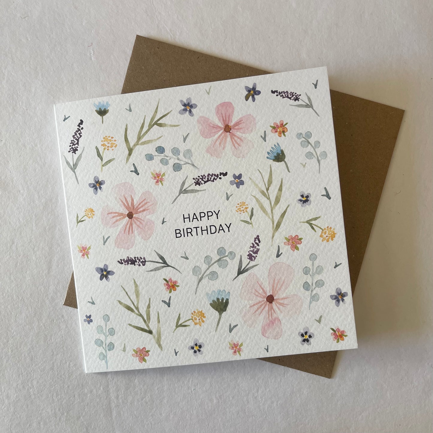 Happy Birthday Flowers Card