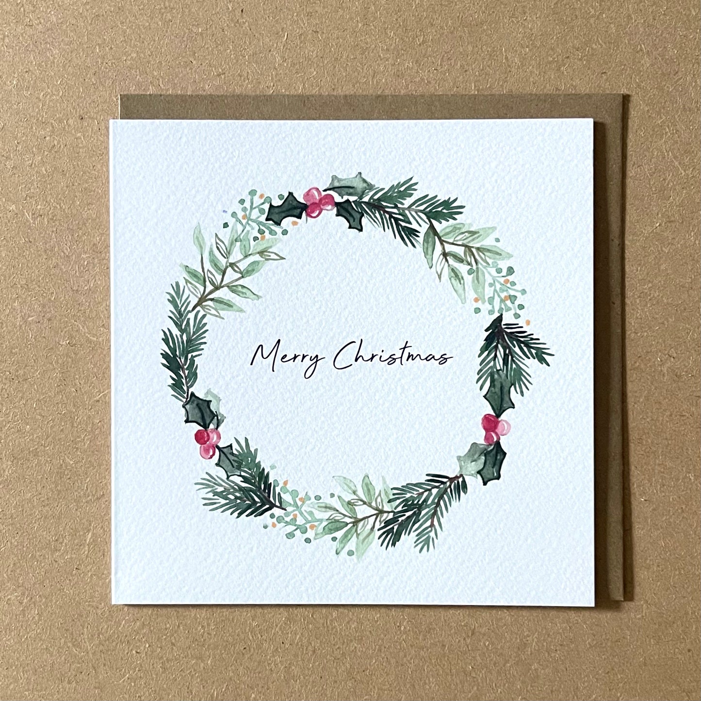 Merry Christmas Wreath Card