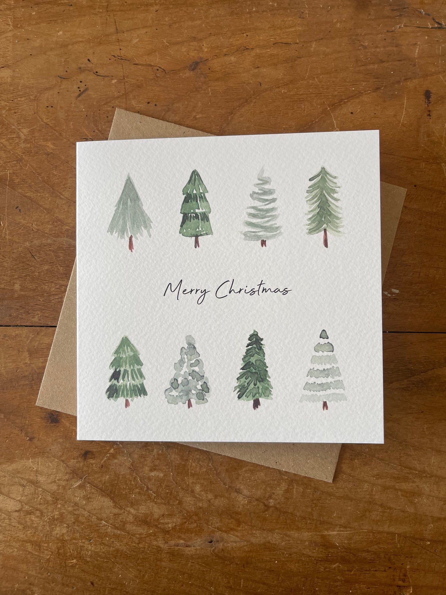 Merry Christmas Trees Card