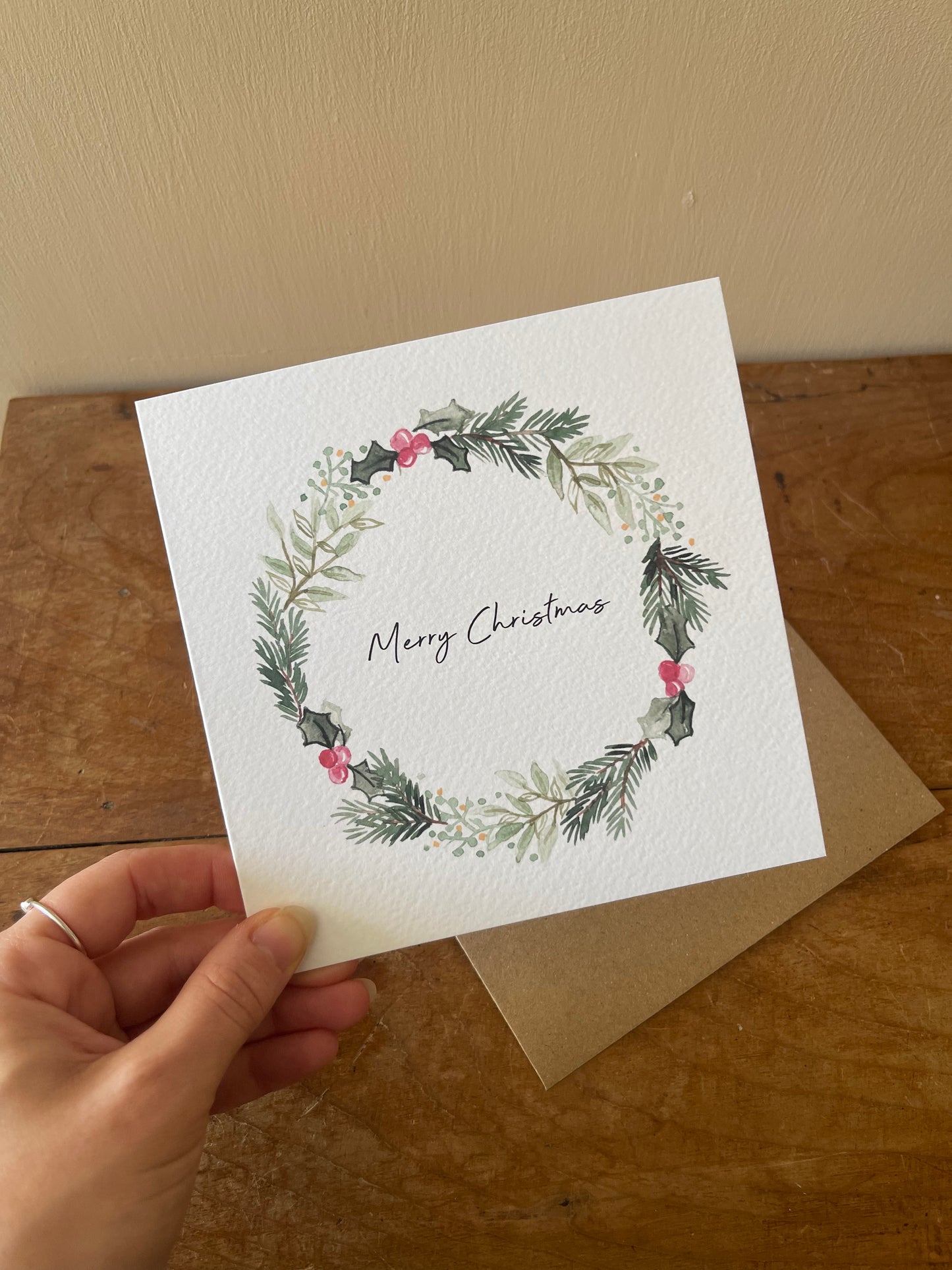 Merry Christmas Wreath Card